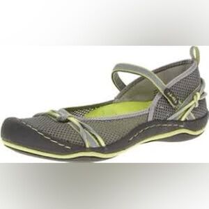 J-41 misty mary Jane flats gray green women’s size‎ 8 casual vegan